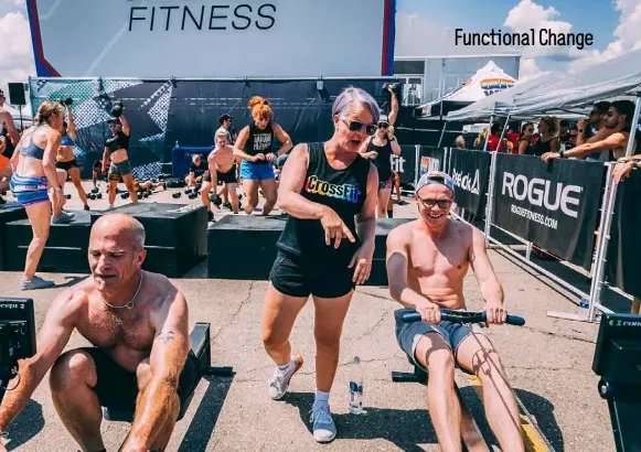  ??  ?? Alyssa Royse (centre) at the 2019 CrossFit Games. She was a vocal critic of Glassman’s leadership