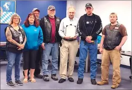  ?? Photo submitted ?? Members of the Elk County A.B.A.T.E. Chapter are shown with St. Marys Mayor Lyle Garner during a recent City Council meeting.