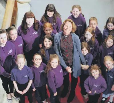  ??  ?? St Paul’s Church Junior Choir have had their prayers answered with new vicar Henriette Howarth.