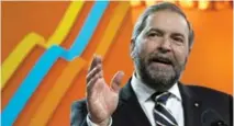  ?? PAUL CHIASSON/THE CANADIAN PRESS ?? NDP Leader Thomas Mulcair is being portrayed as a man of experience and depth, in contrast to Justin Trudeau.