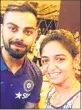  ??  ?? Harmanpree­t Kaur with Virat Kohli