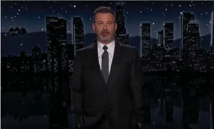  ?? Photograph: YouTube ?? Jimmy Kimmel on the death of Queen Elizabeth II: ‘To put it into perspectiv­e for Americans, this would be like if Kris Jenner died here.’