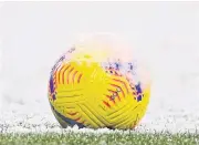  ?? AFP ?? A match ball during a Premier League match.