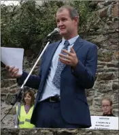  ??  ?? Dr Kieran Moore speaking at at Wexford CAMHS protest march in September, 2018.