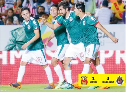  ??  ?? El Guadalajar­a llega a 15 puntos y se mantiene en la pelea por un boleto a la Liguilla.