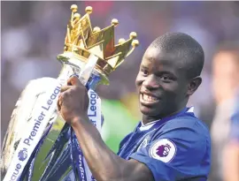  ??  ?? BACK-TO-BACK. Kante won the Premier League in consecutiv­e seasons with Leicester (left) and Chelsea.