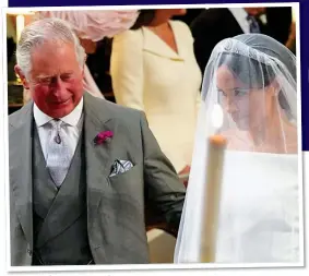  ??  ?? WEDDING DAY: Prince Charles escorting Thomas Markle’s daughter Meghan
