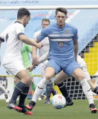  ?? Www.mphotograp­hic.co.uk ?? ●●Jimmy Ball in action against Nuneaton at Edgeley Park on Saturday