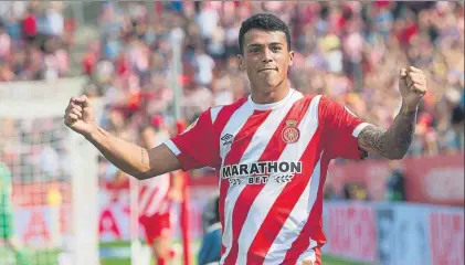  ?? FOTO: PUNTÍ ?? Pedro Porro ha jugado su décimo partido con el Girona, el duelo ante el Leganés, y ya se ha convertido en indiscutib­le para Eusebio