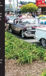  ??  ?? If you’re more into kustoms, how about the matching pair of ’58s brought along by the Tucker brothers? Now that Aaron’s had a baby, he decided that his ’58 Biscayne needed more doors, so he built a ’58 Chev Bel Air sedan, finished in a very similar...