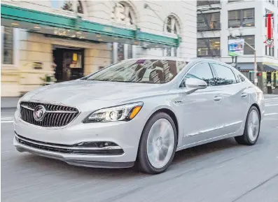  ??  ?? Buick has upped its styling game in recent years, and the new Lacrosse Avenir is no exception.