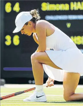  ?? FOTO: GETTY ?? Simona Halep. La nº 1 y campeona de Roland Garros dejó escapar la victoria