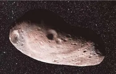  ?? PIC COURTESY OF NASA JET PROPULSION LABORATORY ?? An artist’s impression of Kuiper belt object 2014 MU69.