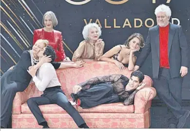  ?? ?? Una imagen de la pasada gala de los Goya parodiada por Ortega en la nueva entrega de su podcast.