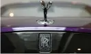  ?? Photograph: Peter Cziborra/Reuters ?? The badge of a Rolls-Royce Black Badge Dawn car at a dealership in London.