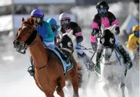  ?? Supplied photo ?? Action from the Sheikh Zayed bin Sultan Al Nahyan Listed Cup at the White Turf of St. Moritz. —