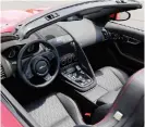  ??  ?? The 14-way performanc­e seats with quilt stitching are as comfy as they look, firmly bolstered but never stiff and narrow, as most track-ready cars are.