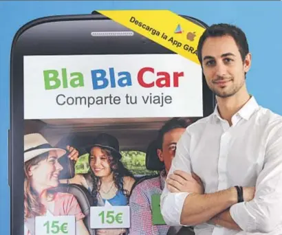  ??  ?? En las tres imágenes superiores, instalacio­nes y personal de BlaBlaCar, en la imagen de la izquiera, Jaime Rodríguez de Santiago, 'country manager'.