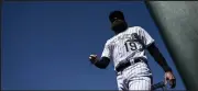  ?? AAron Ontiveroz / The Denver Post ?? Charlie Blackmon (19) of the Colorado Rockies heads to the dugout before the first inning of Opening Day against the Los Angeles Dodgers at Coors Field on Friday, April 8.