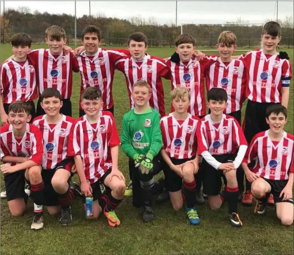  ??  ?? Walshestow­n Under-14s are all smiles following their Under-14 SFAI Cup win at the weekend.