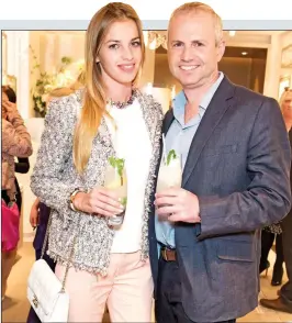  ??  ?? BOOST: Ocado boss Tim Steiner, with partner Patrycja Pyka, gave £50,000