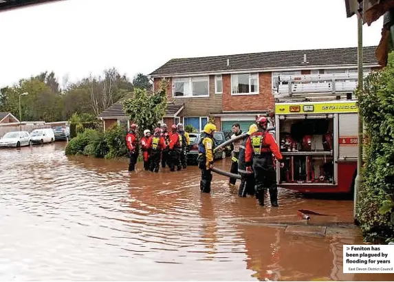  ?? East Devon District Council ?? Feniton has been plagued by flooding for years