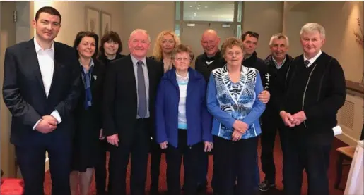  ??  ?? Minister of State at the Department of Transport, Tourism and Sport with special responsibi­lity for Tourism and Sport Brendan Griffin (left) met with Inishmurra­y boat operators, relatives of former residents, Aoife McElroy of Fáilte Ireland and Deputy...