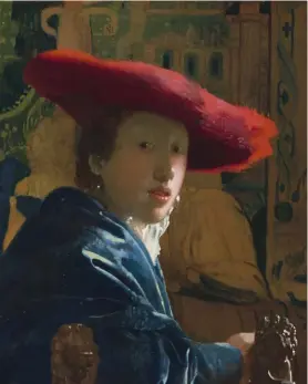  ?? ?? LEFT Johannes Vermeer, Girl with the Red Hat, c.1665-’66, oil on panel, 23x18cm