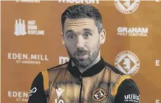  ?? ?? Dundee United striker Nicky Clark won’t settle for a draw