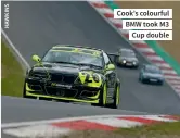  ??  ?? Cook’s colourful BMW took M3 Cup double