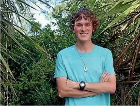  ?? PHOTO: EMILY FORD/FAIRFAX NZ ?? Connor Wallace, 17, of Albany, has been recognised for his youth leadership.