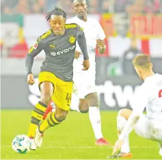  ?? — AFP photo ?? Dortmund's Michy Batshuayi controls the ball the German first division Bundesliga football match FC Cologne versus Borussia Dortmund in Cologne, western Germany, on February 2, 2018.