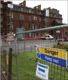  ??  ?? An exclusion zone has been set up around Ayr rail station