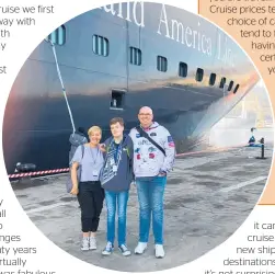  ??  ?? Tiana Templeman and family, about to board their cruise to Papua New Guinea