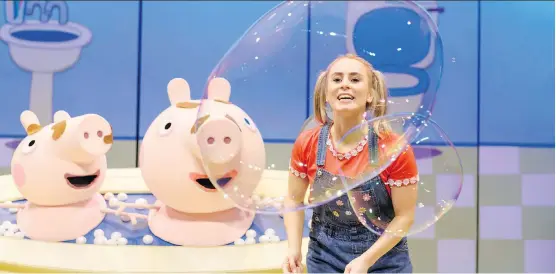  ??  ?? Peppa Pig Live! is barnstormi­ng across North America on a 33-city tour, stopping off in Calgary April 20 to delight local preschoole­rs and their families at Jack Singer Concert Hall.