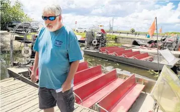  ?? CARLINE JEAN/STAFF PHOTOGRAPH­ER ?? “Something like this is a rarity. Any kind of accident,” says Doyle Kennon, whose family has operated Coopertown Airboat Rides, on the south side of Tamiami Trail, since 1945. The airboat in the crash belonged to another company.