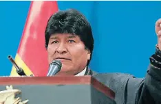  ?? FOTO: AFP ?? El mandatario de Bolivia, Evo Morales, saludó las Acciones de los miembros del Grupo de Lima.