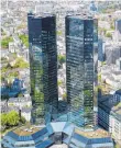  ?? FOTO: DPA ?? Zwillingst­ürme der Deutschen Bank in Frankfurt: Unsaubere Zinsgeschä­fte.