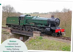  ?? ?? ABOVE No. 4930 Hagley Hall, complete with the Hawksworth flat-sided tender with which it was rescued from Barry, poses outside Highley on the Severn Valley Railway on April 23 2012, the year before it was dismantled for overhaul. BOB SWEET