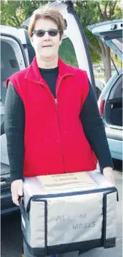  ??  ?? National Volunteers Week this week is a celebratio­n of volunteers in the community like Bev Pratt who has been delivering meals on wheels for 38 years.