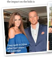  ??  ?? They split in 2014 after two years of marriage