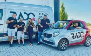  ?? Fotos: Rado GmbH ?? Das engagierte Team der Rado GmbH um Geschäftsf­ührer Dominik Radovic (2. von rechts).