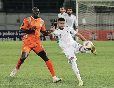  ?? | Backpagepi­x ?? ALGERIA are particular­ly powerful on the wings, deploying not only Manchester City star Riyad Mahrez, pictured right, but also currently clubless Youcef Belaili.