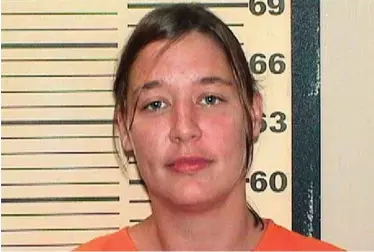  ?? (Oktibbeha County Sheriff’s Office via AP, File) ?? This undated file photo released by the Oktibbeha County Sheriff’s Office in Mississipp­i shows Jessica Jauch. Federal appeals court judges in Houston, Wednesday, June 7, 2017, expressed concern that Jauch, of Mississipp­i, was jailed for 96 days without...