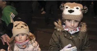 ??  ?? Harper and Macie Fitzgerald at the start of the Arklow Christmas festival.