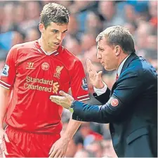  ??  ?? Flanagan in his Liverpool days under Brendan Rodgers.