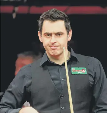  ??  ?? Ronnie O’Sullivan plays at the Cresset next month.