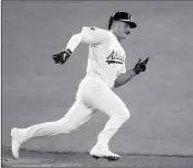  ?? ASSOCIATED PRESS ?? AMERICAN LEAGUE’S Matt Chapman, of the Oakland Athletics, rounds to second on his way to third during the seventh inning of the MLB All-Star Game against the National League on Tuesday in Cleveland.