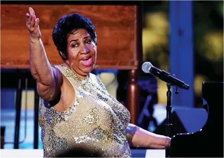  ?? PICTURE: AP ?? DEMANDING RESPECT: Aretha Franklin performs at the White House on April 29, 2016. The ‘Queen of Soul’ became an anthem for the struggle for gender equality in the 1970s and ‘80s.