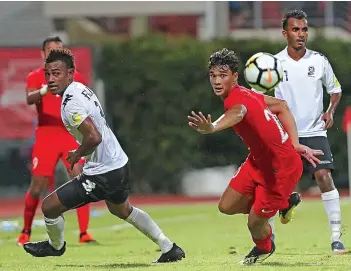 ?? Fiji FA ?? Action from the Fiji and Singapore game.Photo: